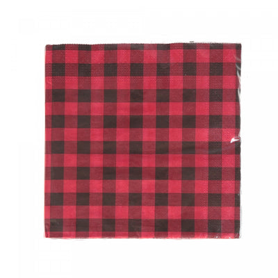 20 Pack Luncheon 3 Ply Napkin Buffalo Plaid|Paquet de 20 grandes serviettes de table à 3 épaisseurs à point à carreaux
