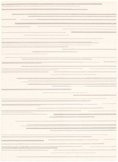 Faith Cream-Silver Area Rug - 3'11" x 5'7"