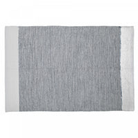 Carpette argentée en coton tissé à la main avec LurexMC