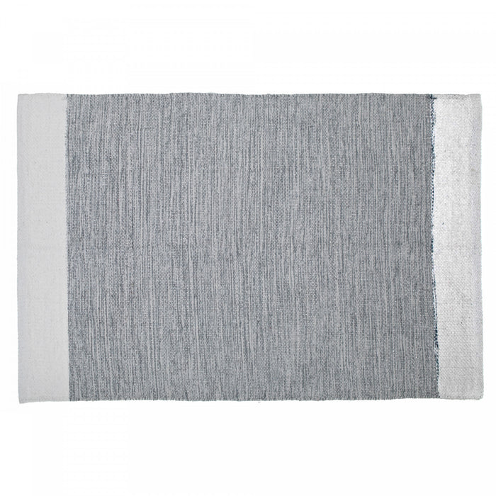 Carpette argentée en coton tissé à la main avec LurexMC