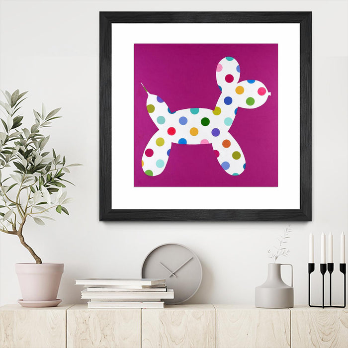 Œuvre d’art murale encadrée noire et mate « Dottie » 36 x 36