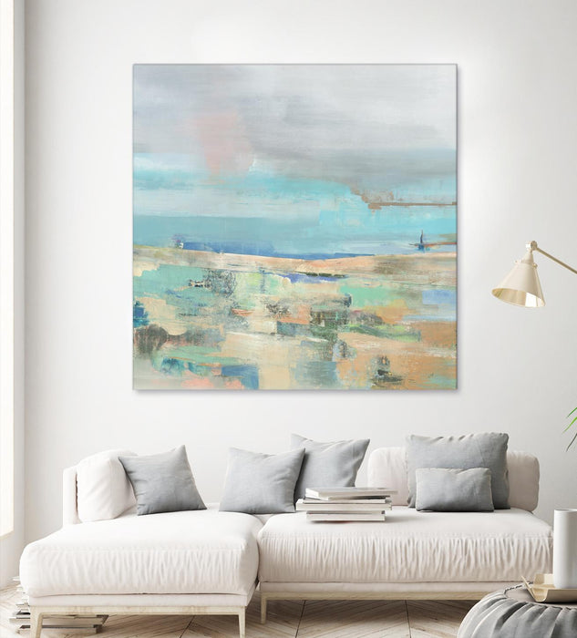 Œuvre d’art murale Giant Art « Low Tide I » 54 x 54