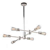 Lustre Tribeca argenté à 6 ampoules