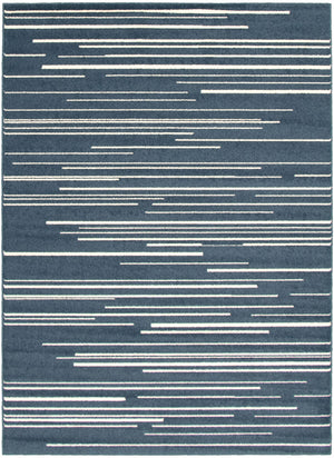 Carpette Faith couleur pétrole-crème - 7 pi 10 pox 10 pi 2 po