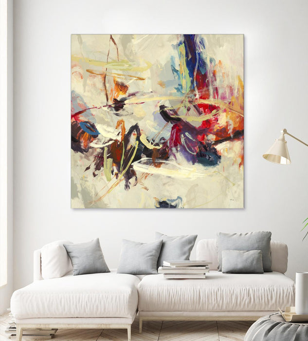 Œuvre d’art murale Giant Art « Positive Energy Iii » 72 x 72