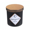 Bougie parfumée noir mat de 7 oz à arôme de forêt tropicale de bambou avec couvercle - ensemble de 2