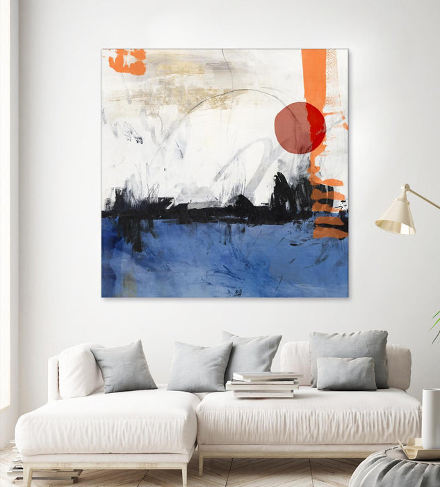 Œuvre d’art murale Giant Art « Midnight Rise I » 54 x 54