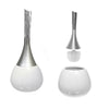 Brosse de toilette et porte-brosse blancs Dolomite pour la salle de bain