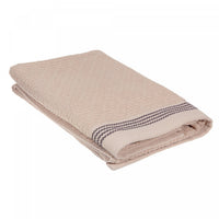 Serviette de bain brodée luxueuse 30 x 60 taupe - ensemble de 2 serviettes
