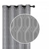 Panneau coupe-lumière Chain Link de 84 po argenté en jacquard - ensemble de 2