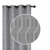 Panneau coupe-lumière Chain Link de 84 po argenté en jacquard - ensemble de 2