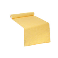 Chemin de table jaune en chambray côtelé - ensemble de 2