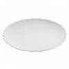 Assiette de service ronde blanche texturée - ensemble de 6