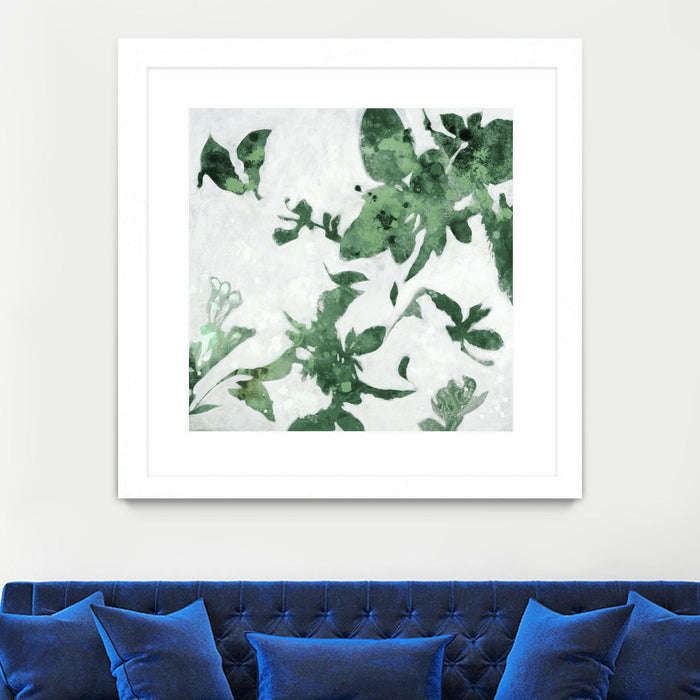  Œuvre d’art murale encadrée blanche « High Flying I » 30 x 30