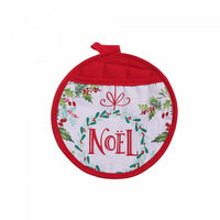Poignée ronde ornée d’une couronne de Noël - ensemble de 6