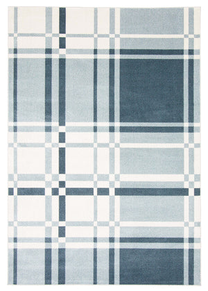 Carpette Roma bleue lavable à la machine - 6 pi 0 po x 9 pi 0 po