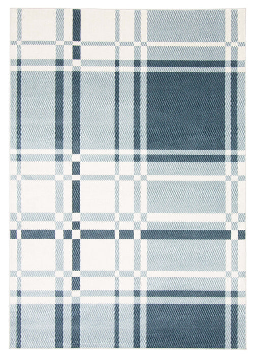 Carpette Roma bleue lavable à la machine - 6 pi 0 po x 9 pi 0 po