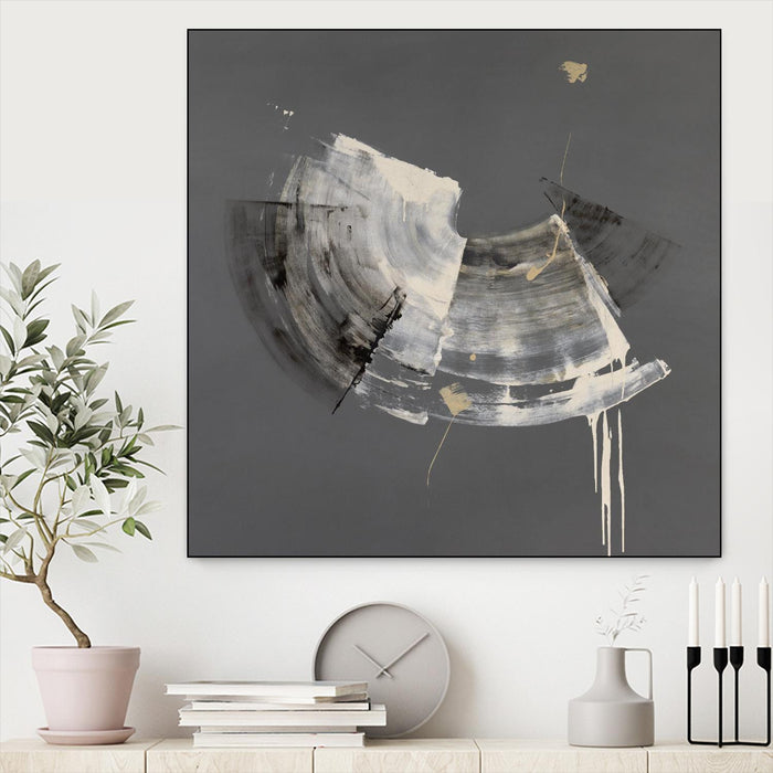 Œuvre d’art murale sur toile encadrée noire « Elegance » 20 x 20
