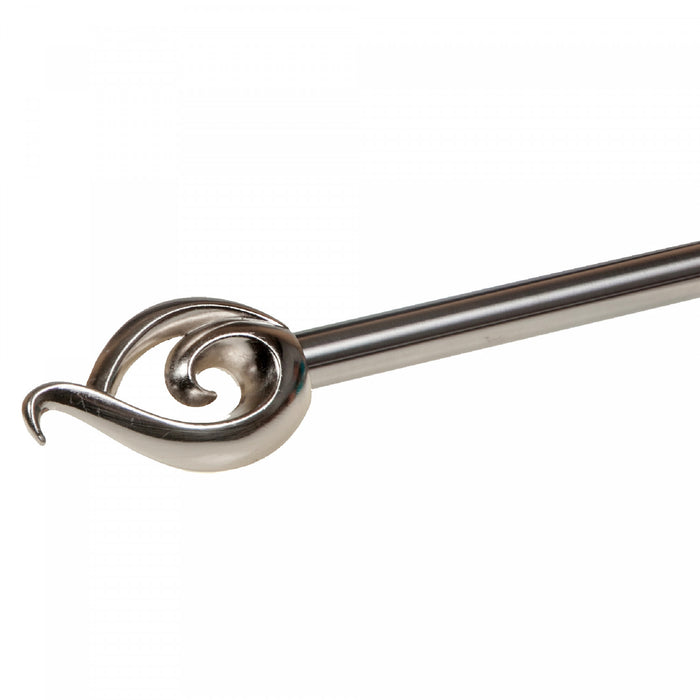 Ensemble de tringles à rideaux Orifice de 16 à 19 mm en métal - couleur nickel