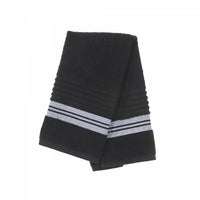 Essuie-mains noire 16 x 27 de luxe - ensemble de 6 serviettes