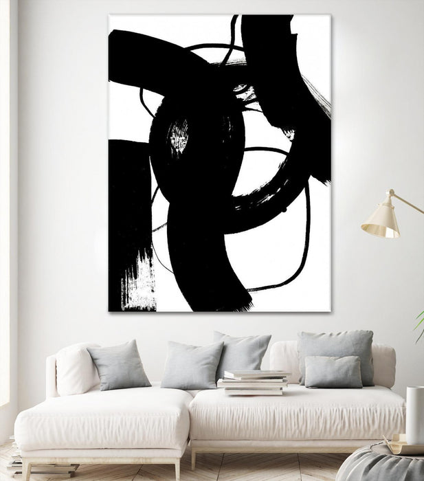 Œuvre d’art murale Giant Art « Blackthoroughfares Ii » 72 x 54