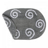 Tapis de salle de bain ovale gris réversible 16 x 24 en coton à motifs tourbillonnants - ensemble de 2