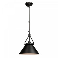 Luminaire suspendu de style applique murale Brydon noir à 1 ampoule
