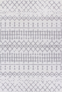 Carpette Lav grise à motifs marocains 5 x 8