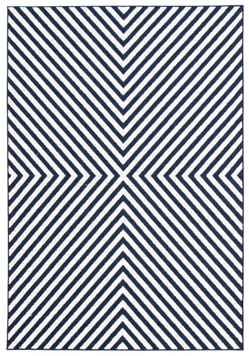 Carpette Dodie bleueivoire 6 pi 7 po x 9 pi 6 po