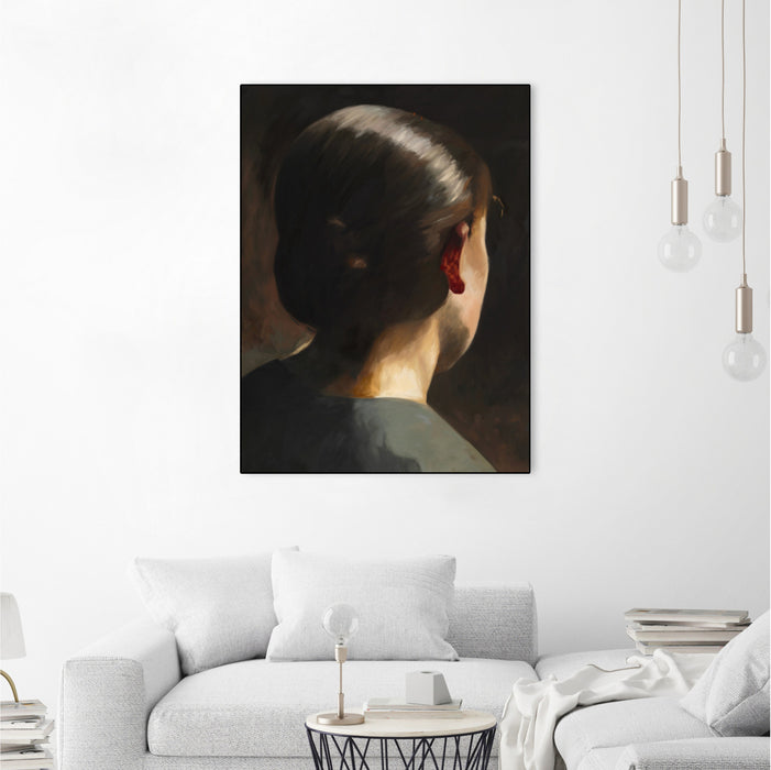 Œuvre d’art murale sur toile encadrée noire « Ines » 24 x 32