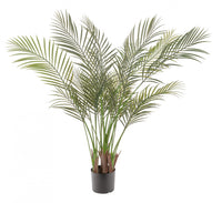 Palmier areca artificiel de 47 po pour l’intérieur et l’extérieur en pot noir