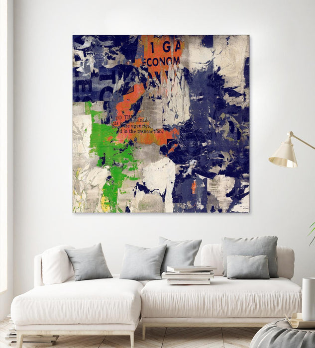 Œuvre d’art murale Giant Art « Economic Shift I » 72 x 72