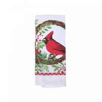 Essuie-mains orné d’un cardinal solitaire - ensemble de 3 linges de maison pour la cuisine