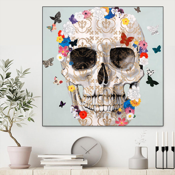Œuvre d’art murale sur toile encadrée noire « Party Favor » 20 x 20