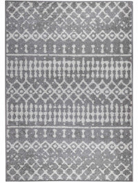 Carpette Lavan grise à motifs marocains 5 x 8