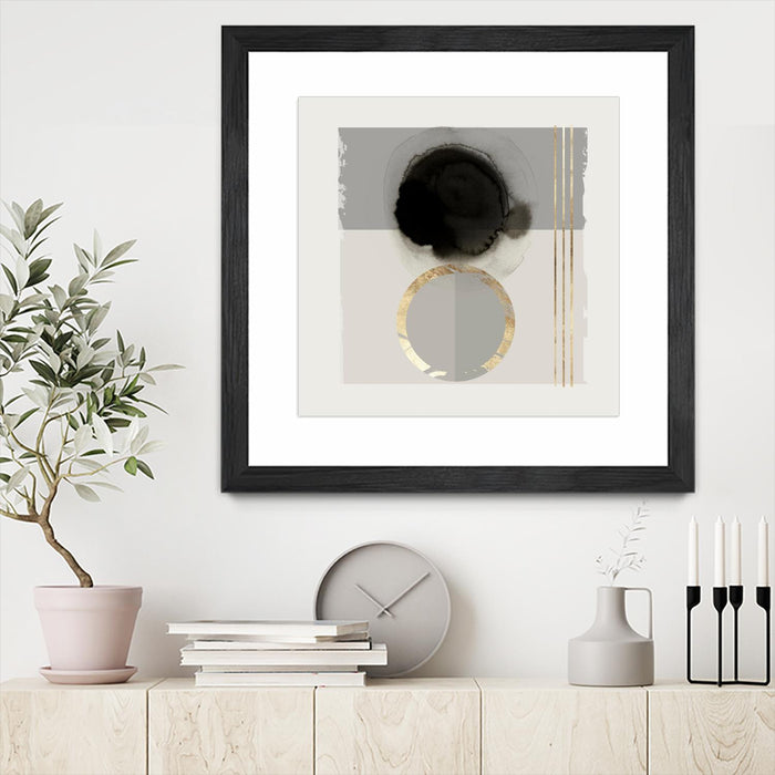 Œuvre d’art murale encadrée noire et mate « Dream Life Inspired Ii » 30 x 30
