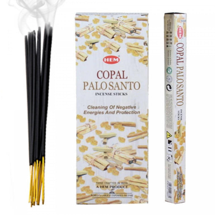 20 bâtons d’encens Hem à arôme « Copal Palo Santo » - ensemble de 6 paquets de bâtons d’encens
