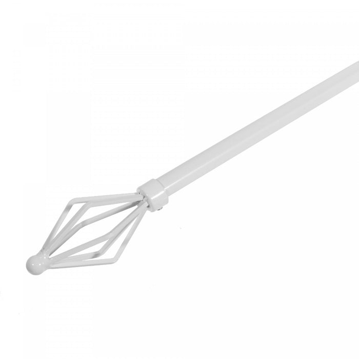 Ensemble de tringles à rideaux Vertex de 16 à 19 mm en métal - blanc
