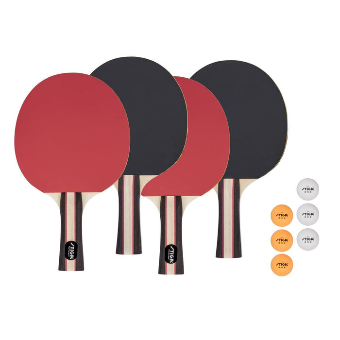 Ensemble de raquettes de tennis de table STIGA Performance pour 4 joueurs
