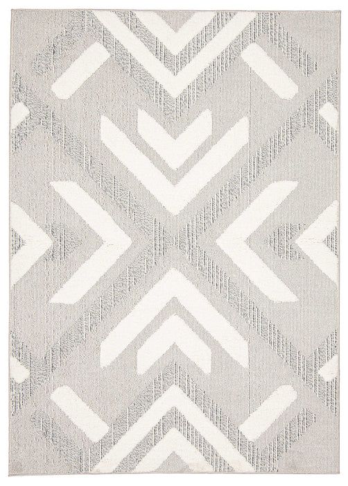 Carpette Tyisha grise - 6 pi 7 po x 9 pi 6 po
