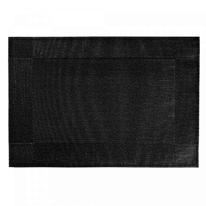Napperon noir en vinyle de style classique - ensemble de 12