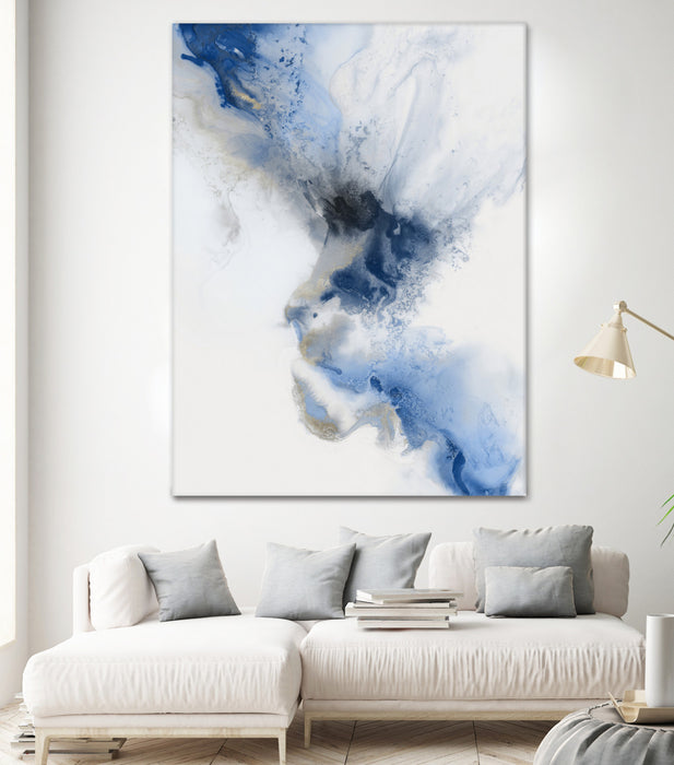 Œuvre d’art murale Giant Art « Watercolour Blue I » 72 x 54