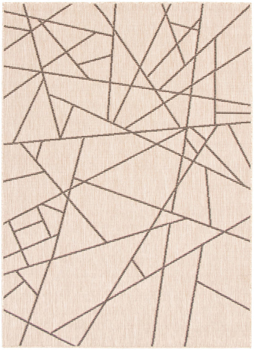 Carpette Sadie Abstract argent-noir - 5 pi 3 pox 7 pi 7 po