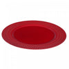 Assiette de présentation de 13 po rouge ornée de tresses - ensemble de 6