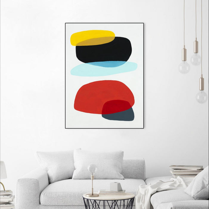 Œuvre d’art murale sur toile encadrée noire « Joy And Pop Ii » 18 x 24