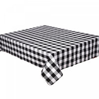 Nappe de 52 po x 72 po à point à carreaux blancs