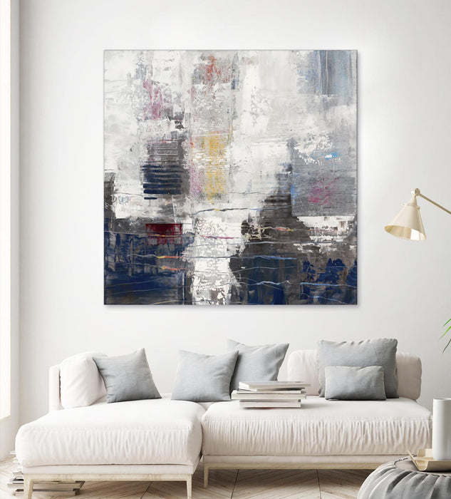 Œuvre d’art murale Giant Art « Approaching Shangri-la » 54 x 54