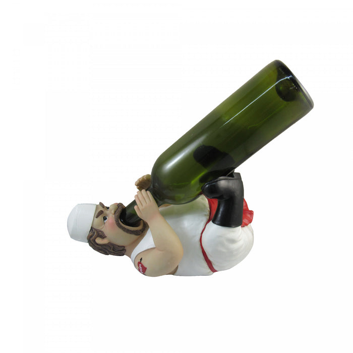 Porte-bouteille de vin chef rustre