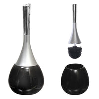 Brosse de toilette et porte-brosse noirs Dolomite pour la salle de bain
