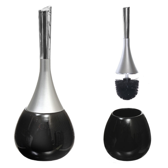 Brosse de toilette et porte-brosse noirs Dolomite pour la salle de bain